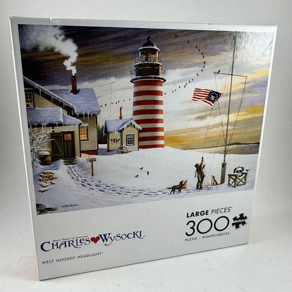 Buffalo Games - Charles Wysocki - West Quoddy Headlight - 300 Piece Jigsaw Pu... - Picture 1 of 3